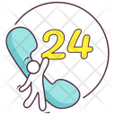 24 7 Service Icon