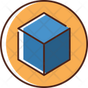 3 D Cube Shape Icon