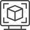 3 D Box Computer Focus  Icon