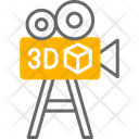 3 D Video Icône