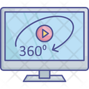 360 Degree 360 Degree Video 360 View Icon