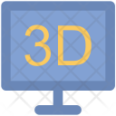 3 D Screen Lcd Icon