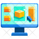 Modeling D Modeling Monitor Icon
