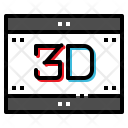 3 D Cinema Video Icon