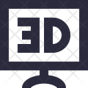 3 D Screen Resolution Icon