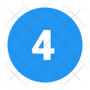 4 Circled Number Icon
