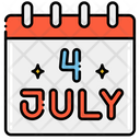 4 July American Independence Day Four July Icon