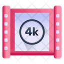4k Filmstrip Icon