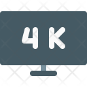 4 K Display Video Icon