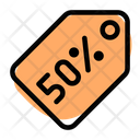 50 Percent Tag 50 Ercent Label Discount Tag Icon