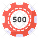 500 Poker Chip Icon