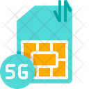 5G Sim Card  Icon