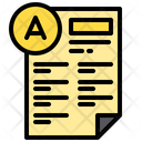 A Grade Sheet Icon