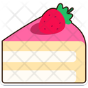 A Piece of Vanilla Strawberry Cake Icon