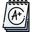 A Plus Grade A Plus Note Icon