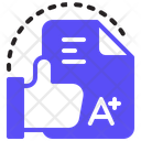 A Plus Grade Test Score Test Icon