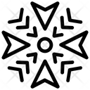Abstract Geometric Snowflake Icon