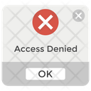 Access Denied Unauthorized Person Wrong Password Icon
