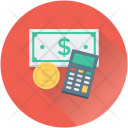 Accounting Calculator Banknotes Icon