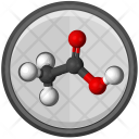 Acetic Acid Molecule Icon