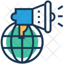 Bullhorn Globe Worldwide Icon