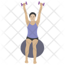Aerobics Weightlifting Gym Exercise Icon