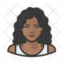 African Woman Wavy Hair Icon