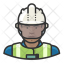 African Worker Worker Construction Icon