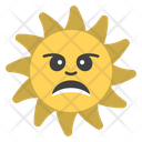 Aggressive Sun Emoji Emoticon Icon
