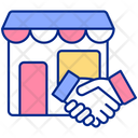 Agreement Between Business And Vendor Icon