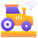 Agriculture Autonomous Smart Tractor Icon