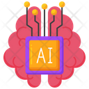 Ai brain Icon - Download in Flat Style