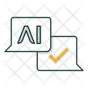 Chat De IA Icono De Chatbot Comunicacion De IA Icono
