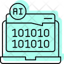 Ai Programming Code Color Shadow Thinline Icon Icon