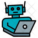 Laptop Artificial Intelligence Ai Robot Icon