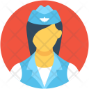Air Hostess Stewardess Icon