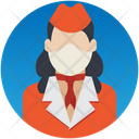 Air Hostess Stewardess Flight Attendant Icon