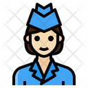 Air Hostess Flight Attendant Occupation Icon