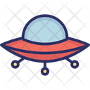 Aircraft Flying Saucer Science Icon