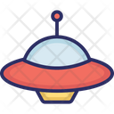 Aircraft Alien Spaceship Science Icon