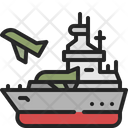 Aircraft Carrier Battleship Military Icon