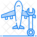 Aircraft Mechanic Flight Maintenance Plane Fixing Icon