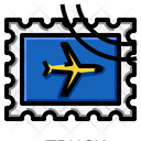 Airplane Stamp Rectangle Icon