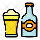 Alcohol Bottle And Glass Icon
