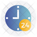 Clock All Time Open 24 Hours Icon