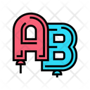 Alphabet Letters Balloons Icon