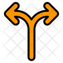 Alternate Path Split Ways Apart Direction Arrow Icon