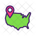 America Pin  Icon