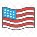 American Usa Flag Icon