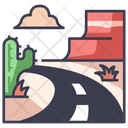 America Usa Road Icon